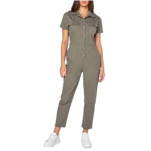 ✅Celebrity Pink Women's Boilersuit Jumpsuit in Dusty Olive sz L